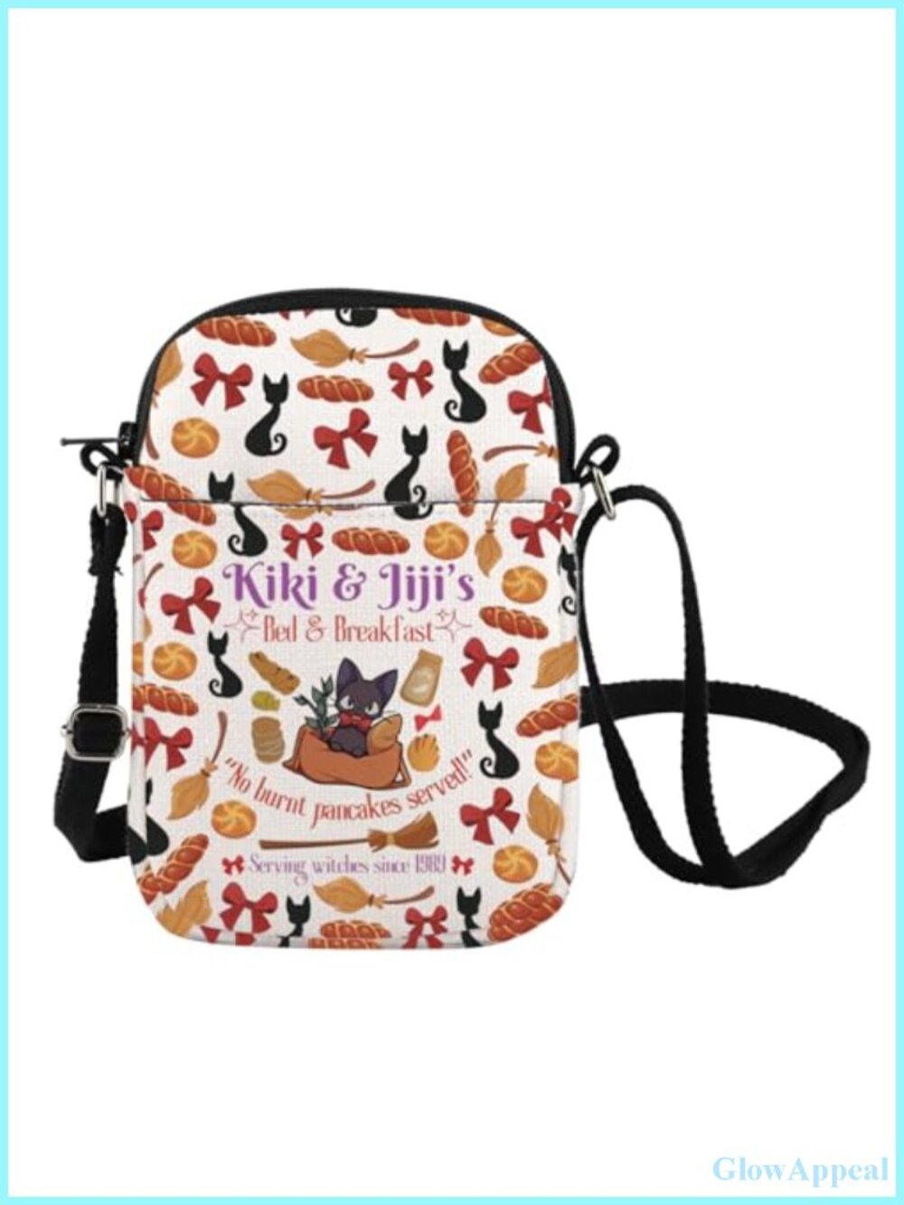 Polyester Crossbody Bag Messenger Semicircular Cartoon Anime Gift